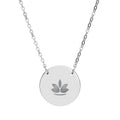 Return to Yourself — Engraved Lotus Circle Necklace
